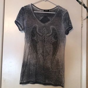 Gray V Neck Shirt